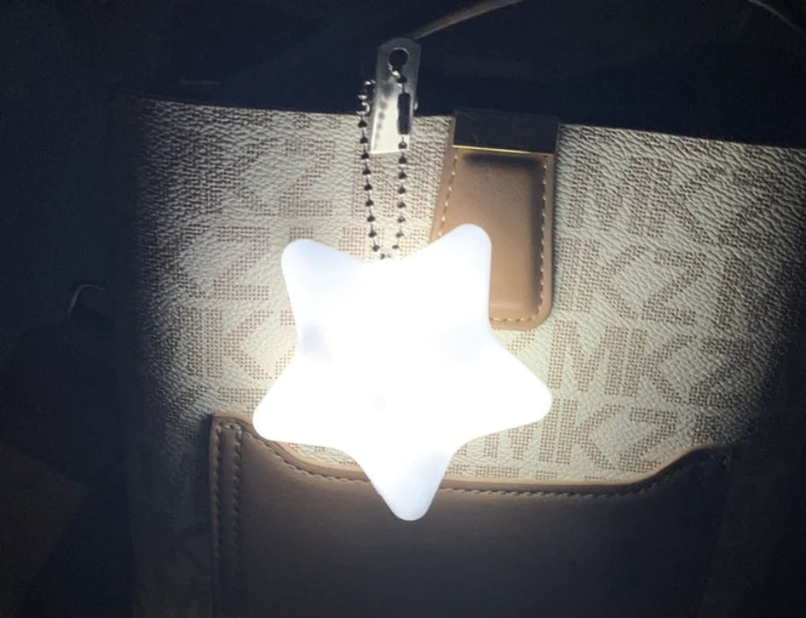 GlowStar – White Star LED Keychain Light for Handbags & Purses