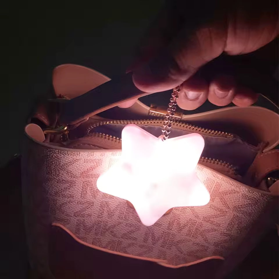 GlowStar – White Star LED Keychain Light for Handbags & Purses