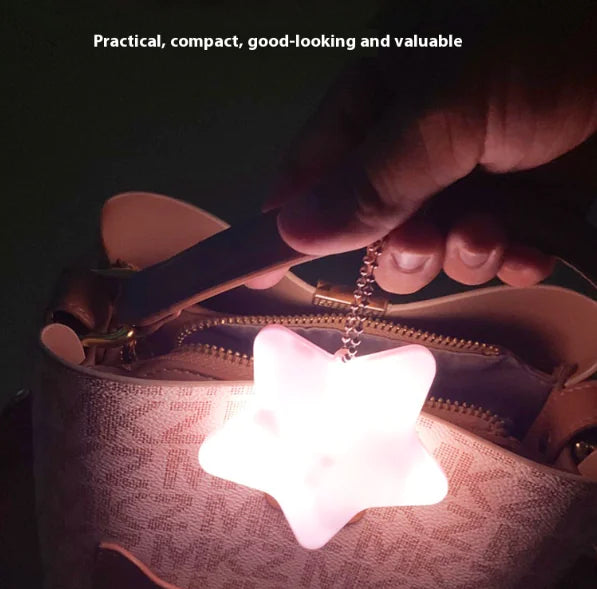 GlowStar – White Star LED Keychain Light for Handbags & Purses